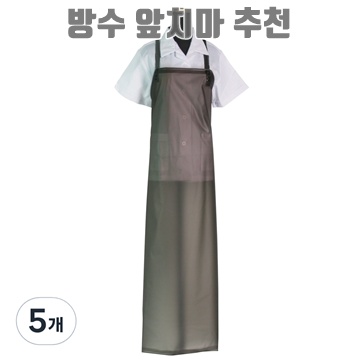 1.에이앤지 우레탄 H형 앞치마, 반투명 검정, 5개_이미지(imge)입니다.