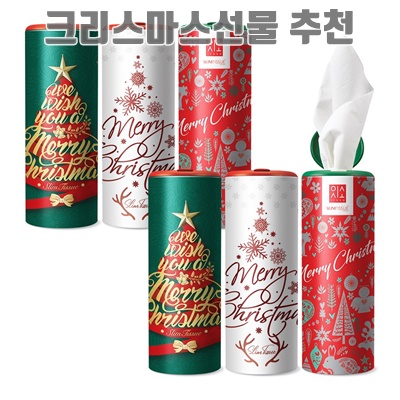 1.슬림티슈 [크리스마스] / 크리스마스 선물 프리미엄 홈파티 차량용 티슈 선물용티슈, 6개입, 1세트_이미지(imge)입니다.